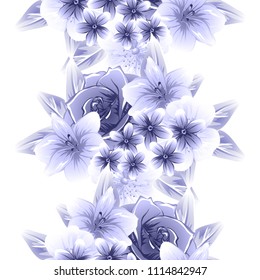 Abstract elegance seamless pattern with floral background