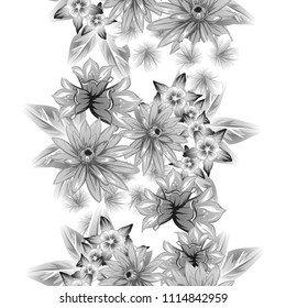 Abstract elegance seamless pattern with floral background