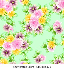 Abstract elegance seamless pattern with floral background
