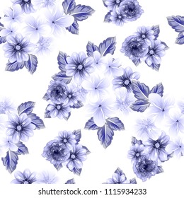 Abstract elegance seamless pattern with floral background