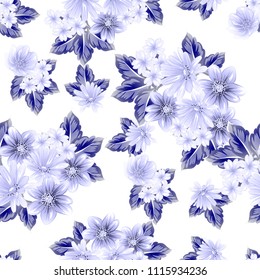 Abstract elegance seamless pattern with floral background
