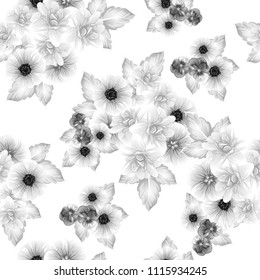 Abstract elegance seamless pattern with floral background