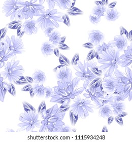 Abstract elegance seamless pattern with floral background