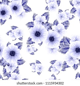 Abstract elegance seamless pattern with floral background