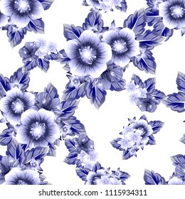 Abstract elegance seamless pattern with floral background