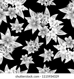 Abstract elegance seamless pattern with floral background