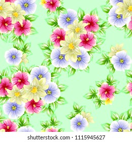 Abstract elegance seamless pattern with floral background