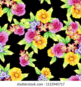 Abstract elegance seamless pattern with floral background
