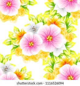 Abstract elegance seamless pattern with floral background