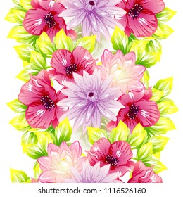 Abstract elegance seamless pattern with floral background