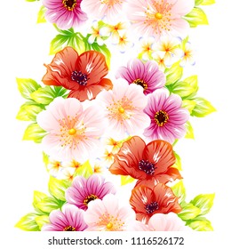 Abstract elegance seamless pattern with floral background