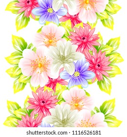 Abstract elegance seamless pattern with floral background