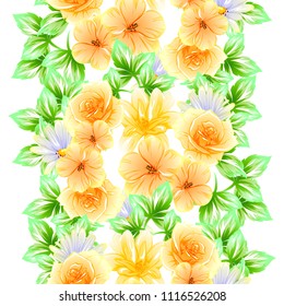 Abstract elegance seamless pattern with floral background
