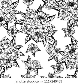 Abstract elegance seamless pattern with floral background
