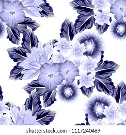 Abstract elegance seamless pattern with floral background