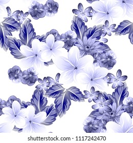 Abstract elegance seamless pattern with floral background