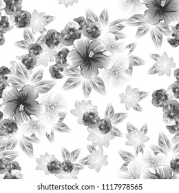 Abstract elegance seamless pattern with floral background