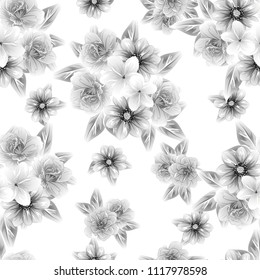 Abstract elegance seamless pattern with floral background