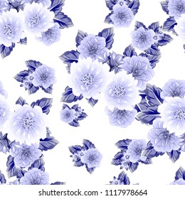 Abstract elegance seamless pattern with floral background
