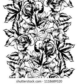 Abstract elegance seamless pattern with floral background