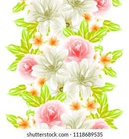 Abstract elegance seamless pattern with floral background