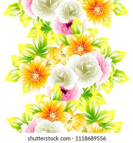 Abstract elegance seamless pattern with floral background