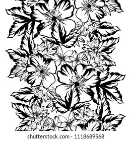 Abstract elegance seamless pattern with floral background