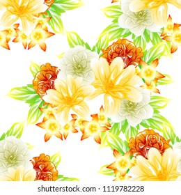 Abstract elegance seamless pattern with floral background
