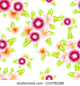Abstract elegance seamless pattern with floral background