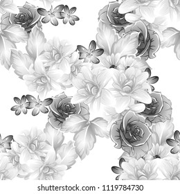 Abstract elegance seamless pattern with floral background