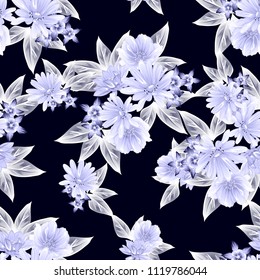 Abstract elegance seamless pattern with floral background