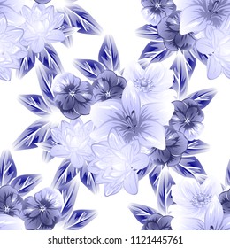 Abstract elegance seamless pattern with floral background