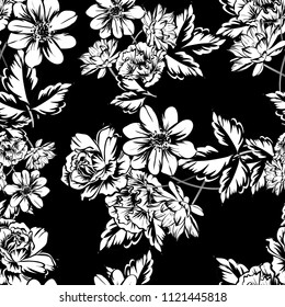 Elegancia abstracta sin problemas con fondo floral