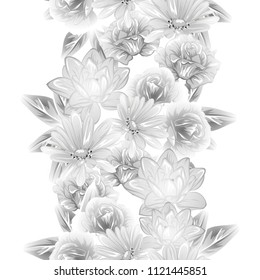 Abstract elegance seamless pattern with floral background