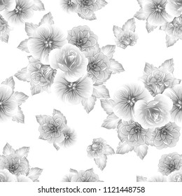 Abstract elegance seamless pattern with floral background