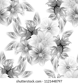 Abstract elegance seamless pattern with floral background