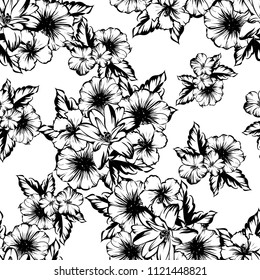 Abstract elegance seamless pattern with floral background