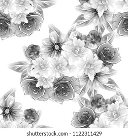 Abstract elegance seamless pattern with floral background