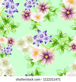Abstract elegance seamless pattern with floral background