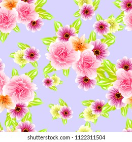 Abstract elegance seamless pattern with floral background