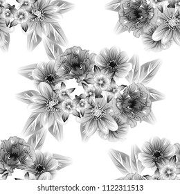 Abstract elegance seamless pattern with floral background