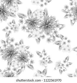 Abstract elegance seamless pattern with floral background