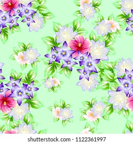 Abstract elegance seamless pattern with floral background