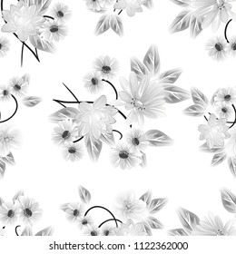 Abstract elegance seamless pattern with floral background