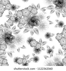 Abstract elegance seamless pattern with floral background