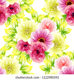 Abstract elegance seamless pattern with floral background