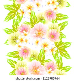 Abstract elegance seamless pattern with floral background