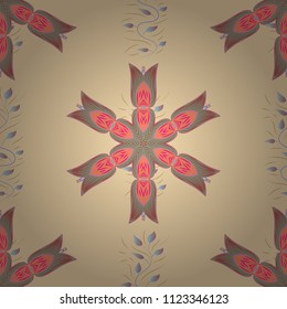 Abstract elegance seamless pattern with floral background. Vector Nice fabric pattern.