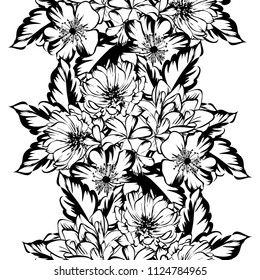 Abstract elegance seamless pattern with floral background