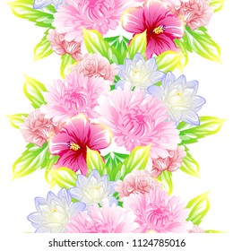 Abstract elegance seamless pattern with floral background